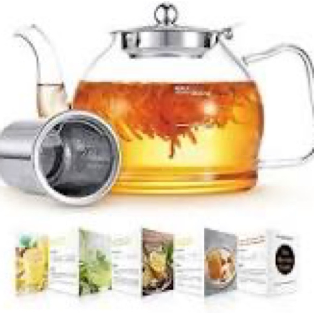 Mini Ant Glass Teapot with Removable Infuser 40 oz